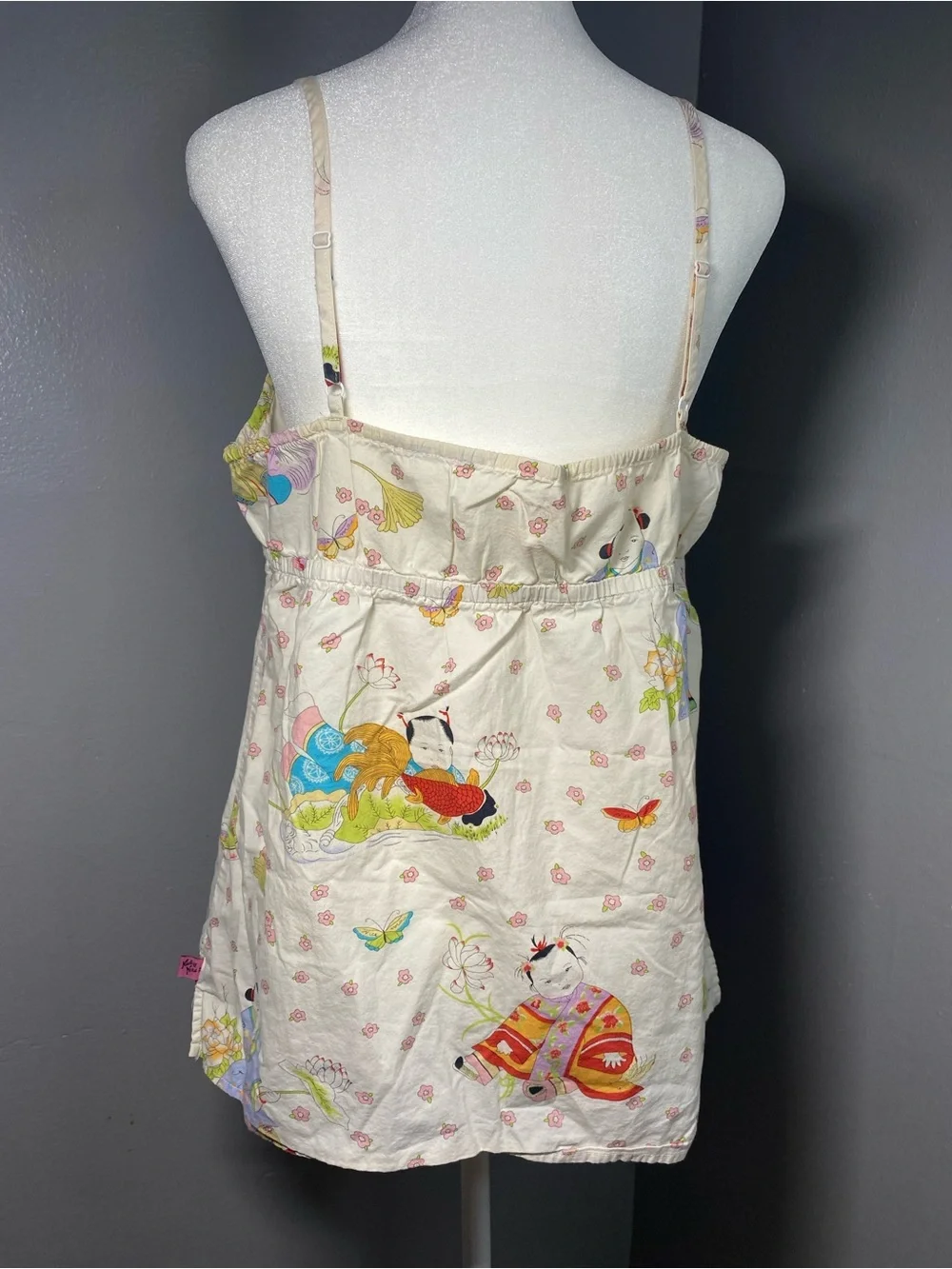 Vintage -Nick & Nora - Cotton Cream Geshia Babies Pajama Top